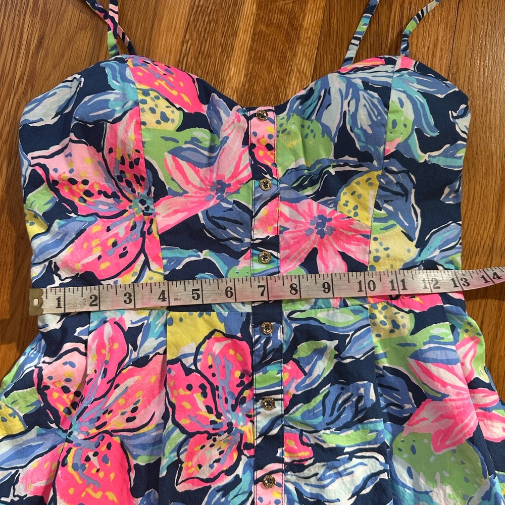 Lilly Pulitzer Easton Dress 4 Capri Soleil Nauti Navy Fit Flare Floral Sundress - Picture 9 of 16